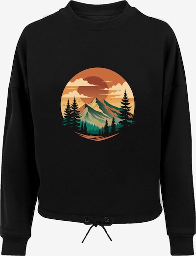 F4NT4STIC Sweatshirt 'Sonnenuntergang Berglandschaft' in mischfarben / schwarz, Produktansicht