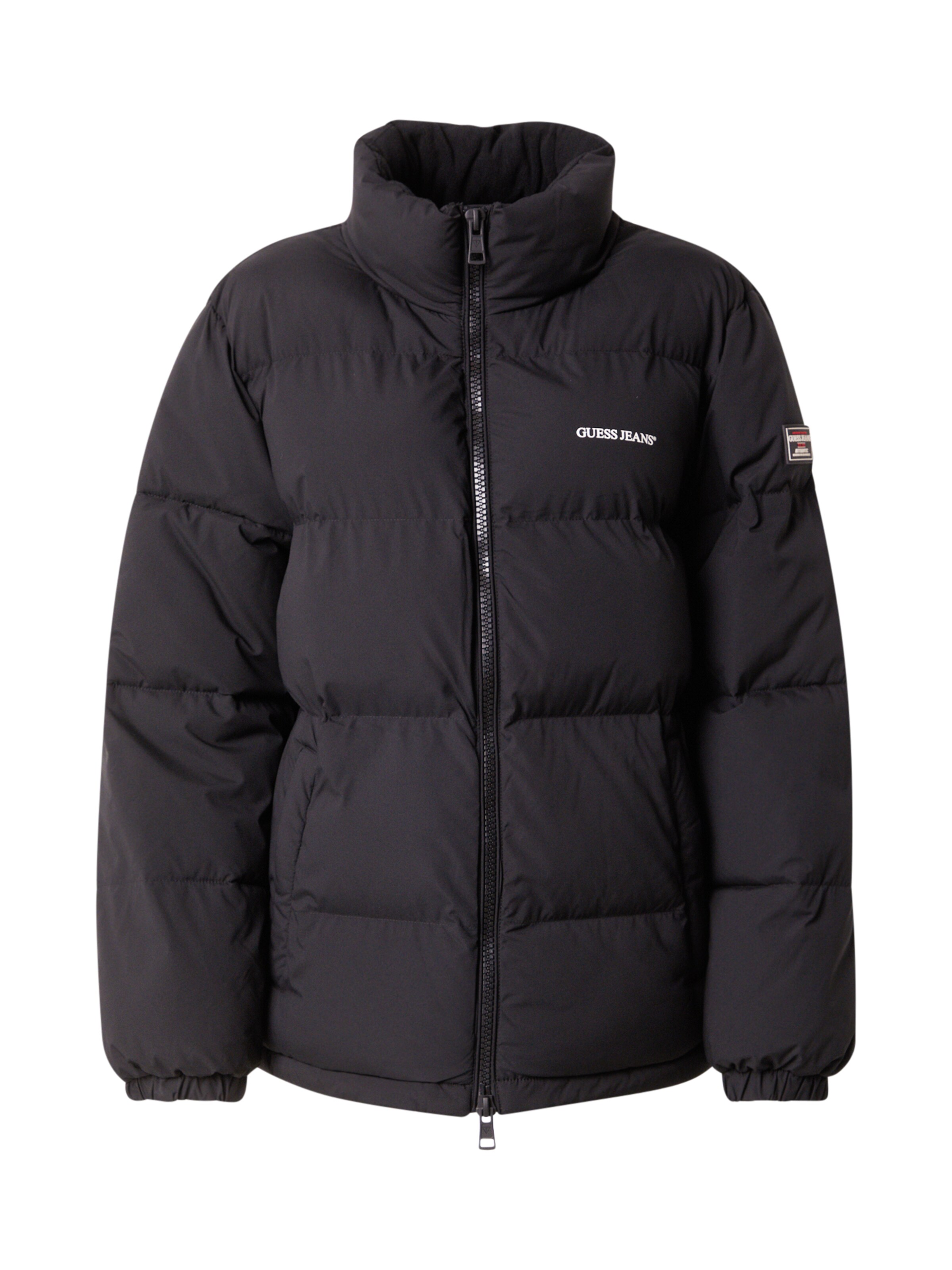 Geacă de primăvară-toamnă de la GUESS JEANS pe negru: față