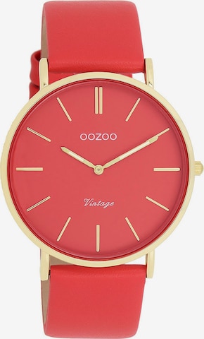 OOZOO Analog Watch in Red: front