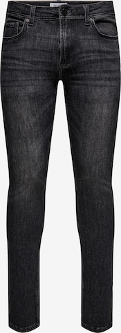 Only & Sons Skinny Jeans 'Loom Life' i svart: framsida