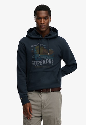 Superdry & Co Sweatshirt 'Outdoors Mountain' i blå: forside