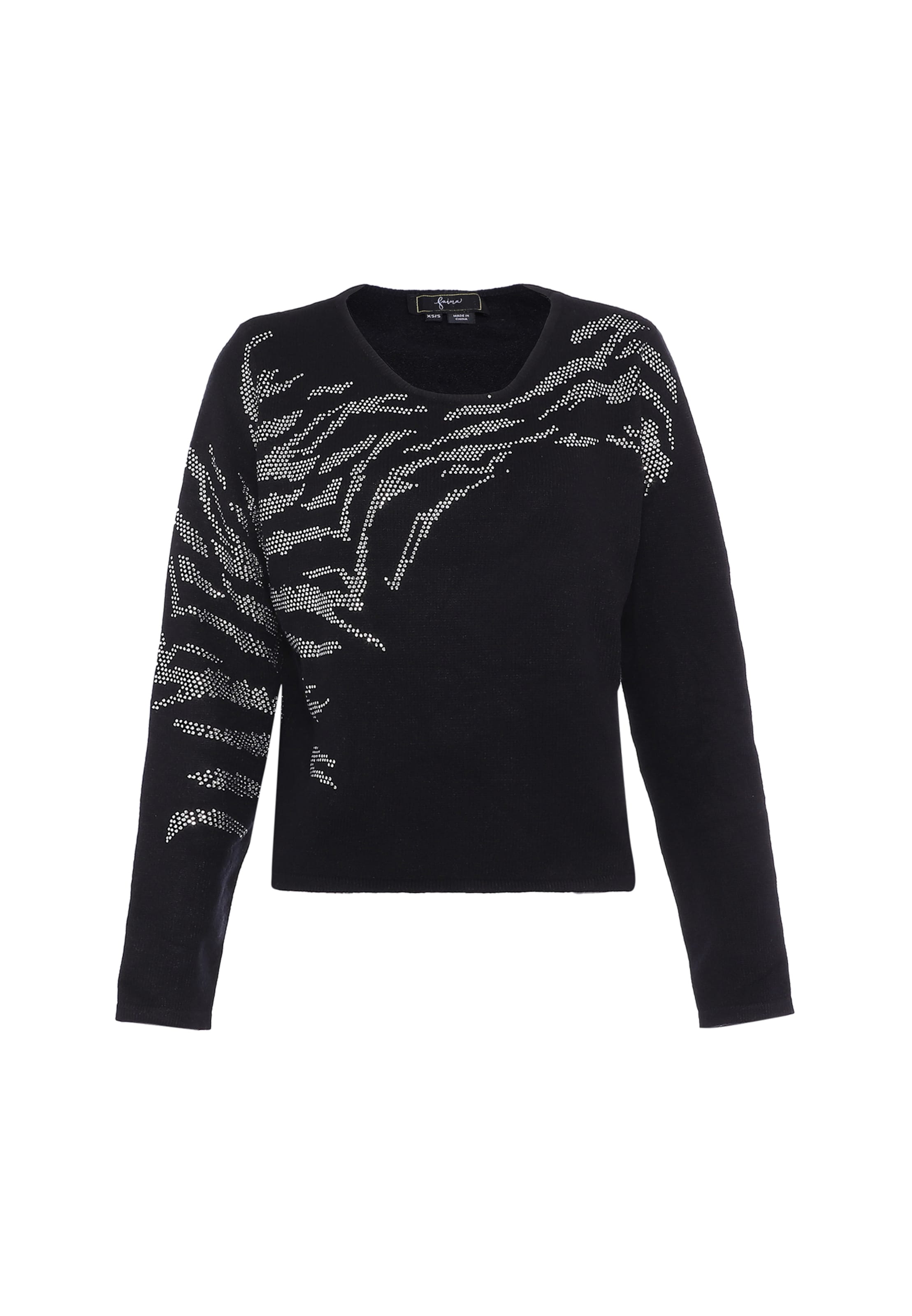 faina Trui in Zwart: voorkant