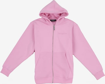 Giacca di felpa di Dropsize in rosa: frontale