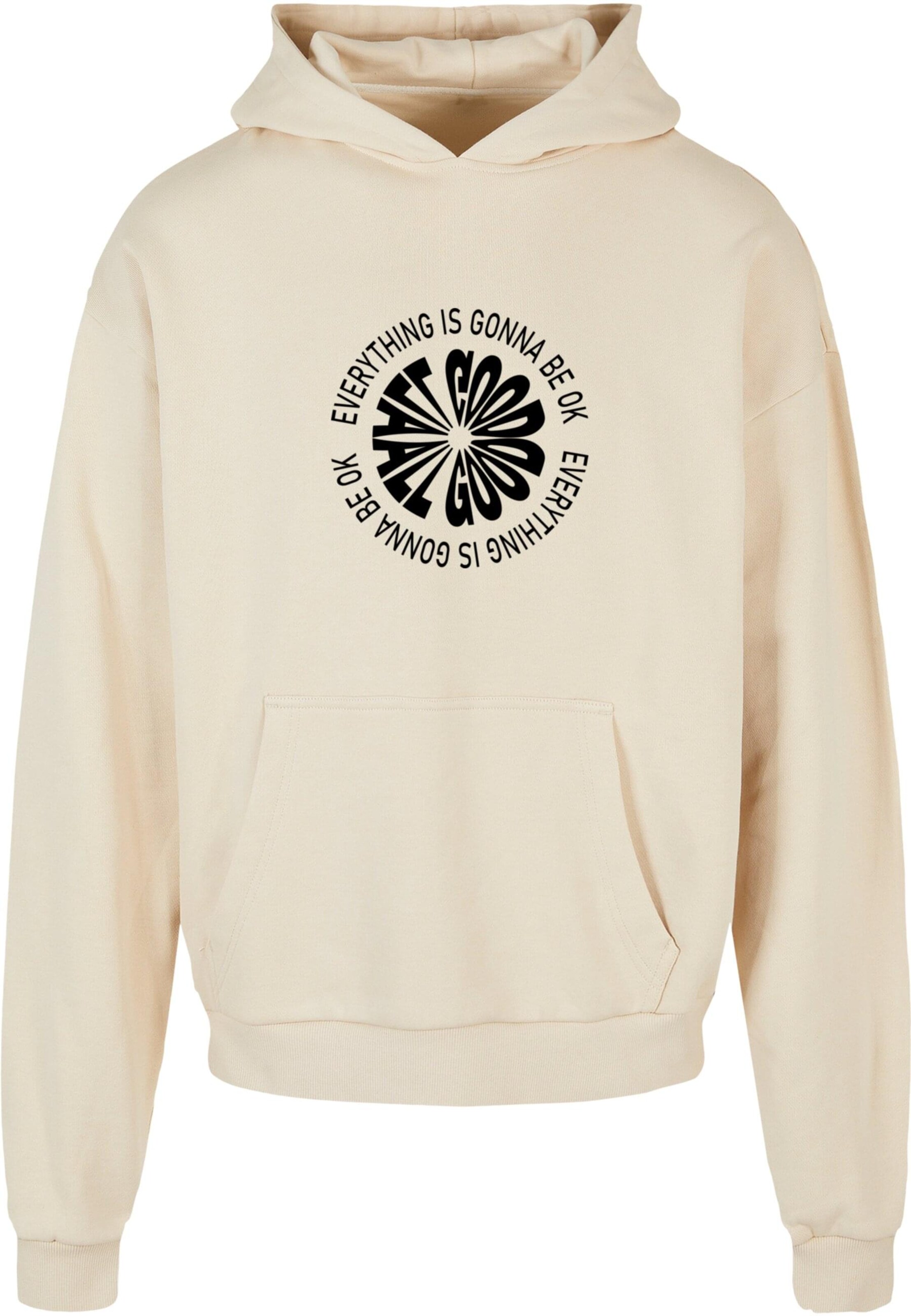 Merchcode Sweatshirt 'All Good' in Beige: Vorderseite