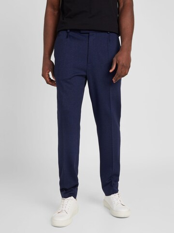 JOOP! Slimfit Kalhoty se sklady v pase 'Bird' – modrá: přední strana