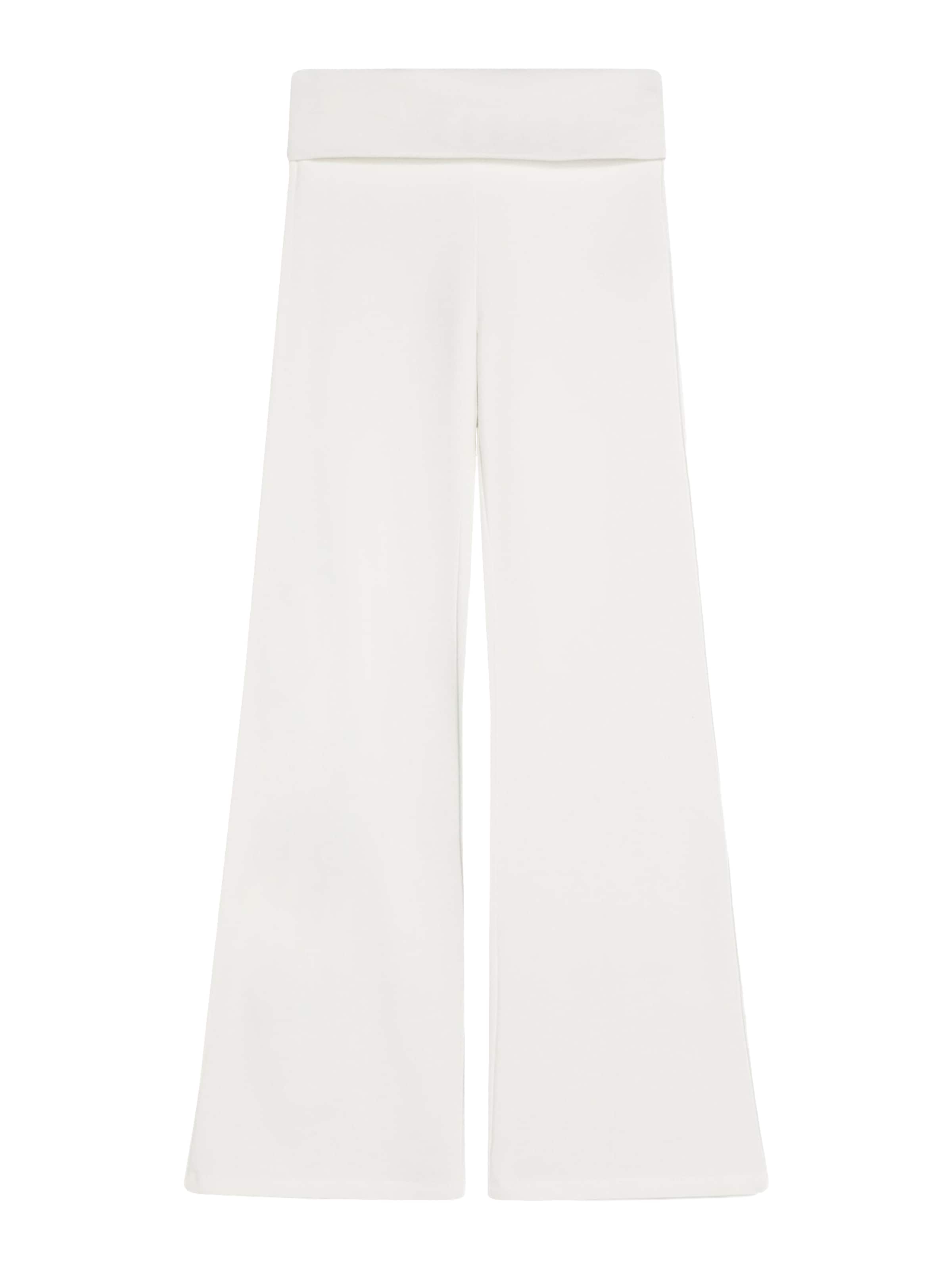 Bershka Housut värissä kerma / musta, Tuotenäkymä