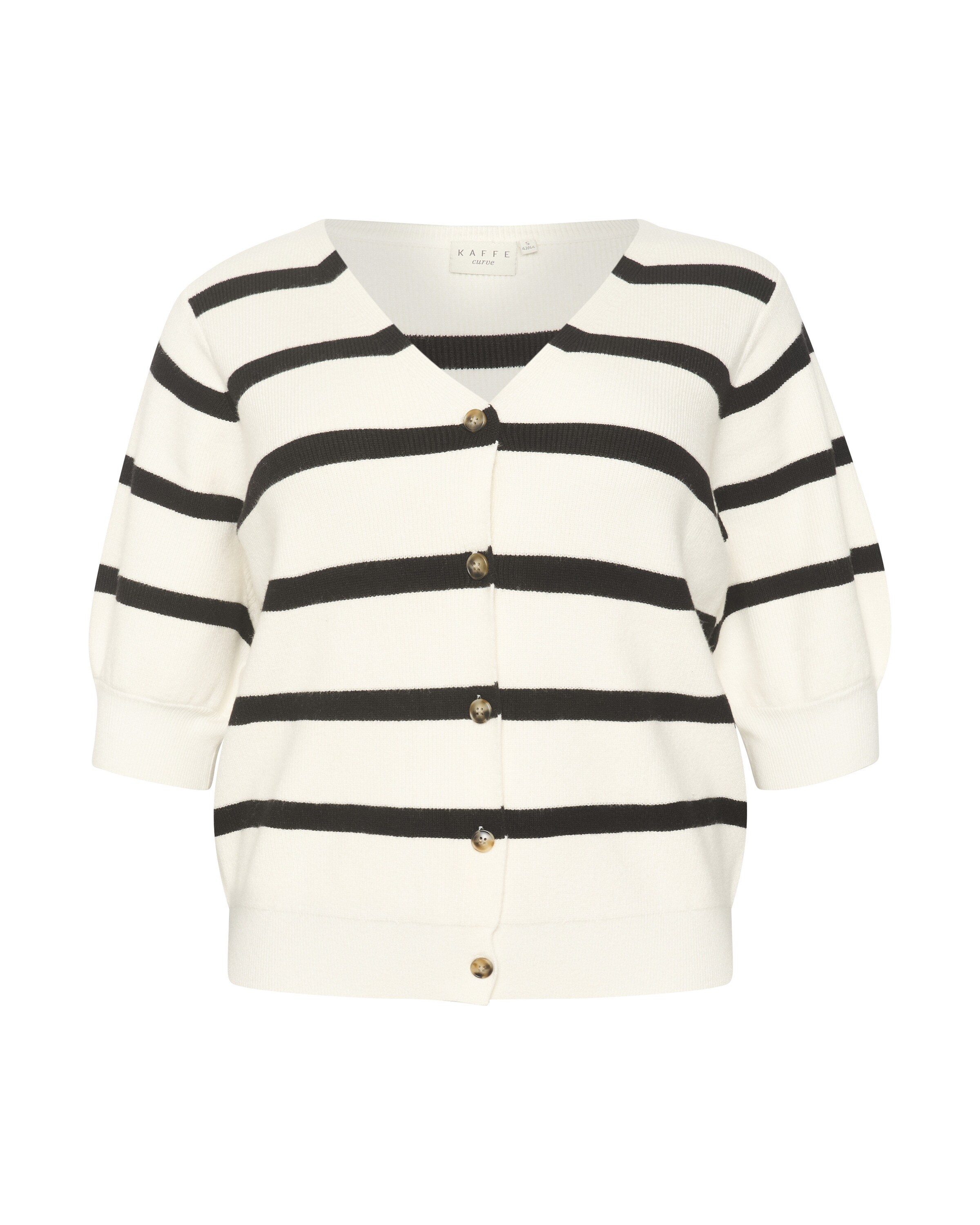 KAFFE CURVE Strickjacke 'Mela' in Beige: Vorderseite