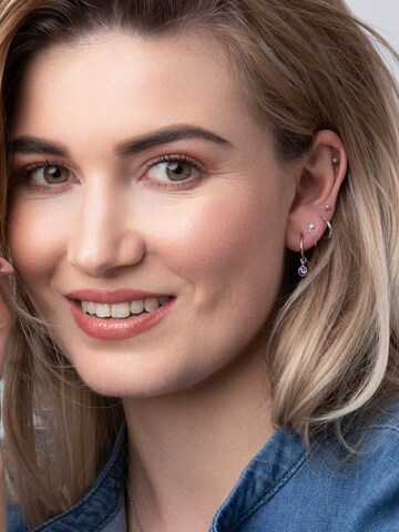 Lucardi Earrings in Silver: front