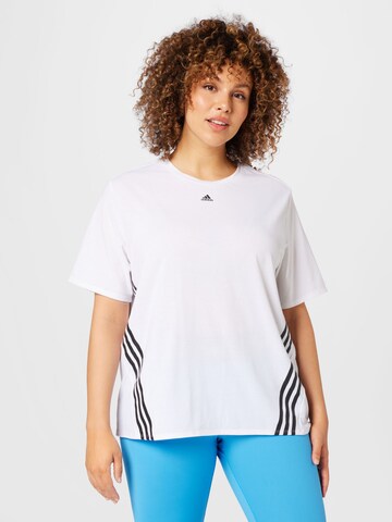 ADIDAS SPORTSWEAR - Camiseta funcional 'Train Icons 3-Stripes ' en blanco: frente