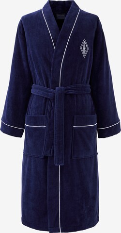 Ralph Lauren Home Long Bathrobe 'Parkrow' in Blue: front