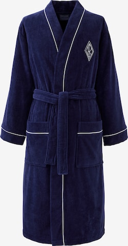 Ralph Lauren Home Long Bathrobe 'Parkrow' in Blue: front