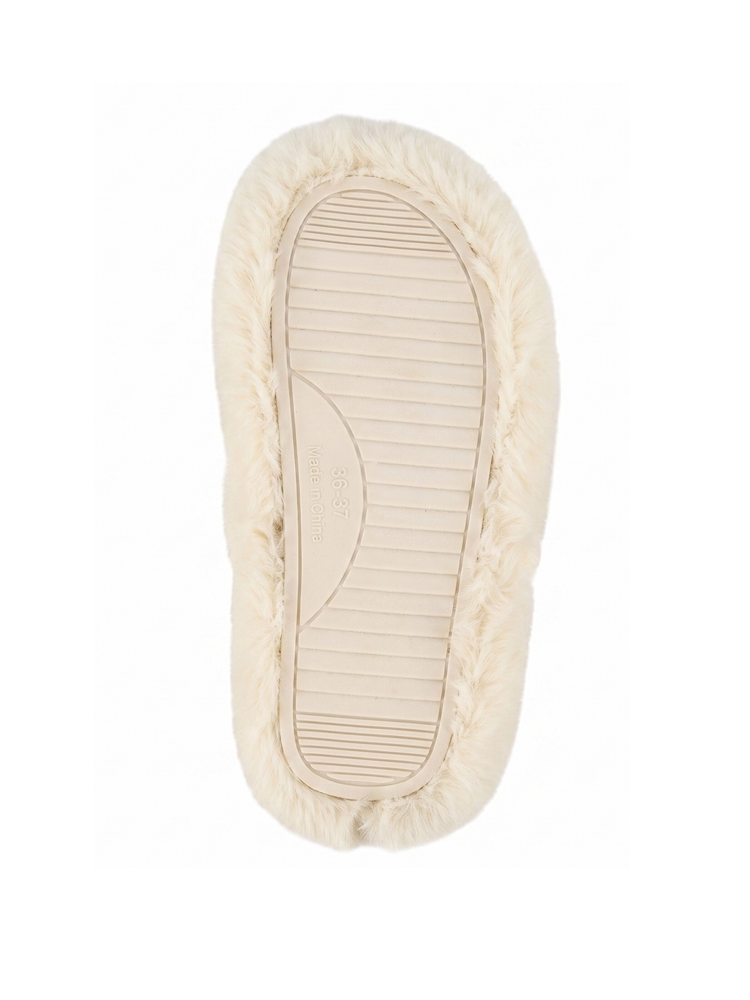 Youecci Mules 'Plush thick soled slippers' in White