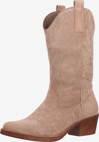 Elara Comwboystøvler i beige: forside
