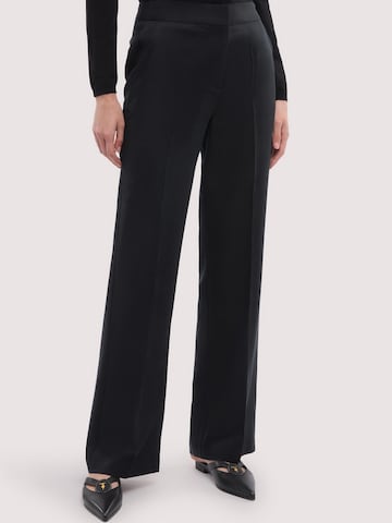 Trussardi - Pierna ancha Pantalón en negro: frente