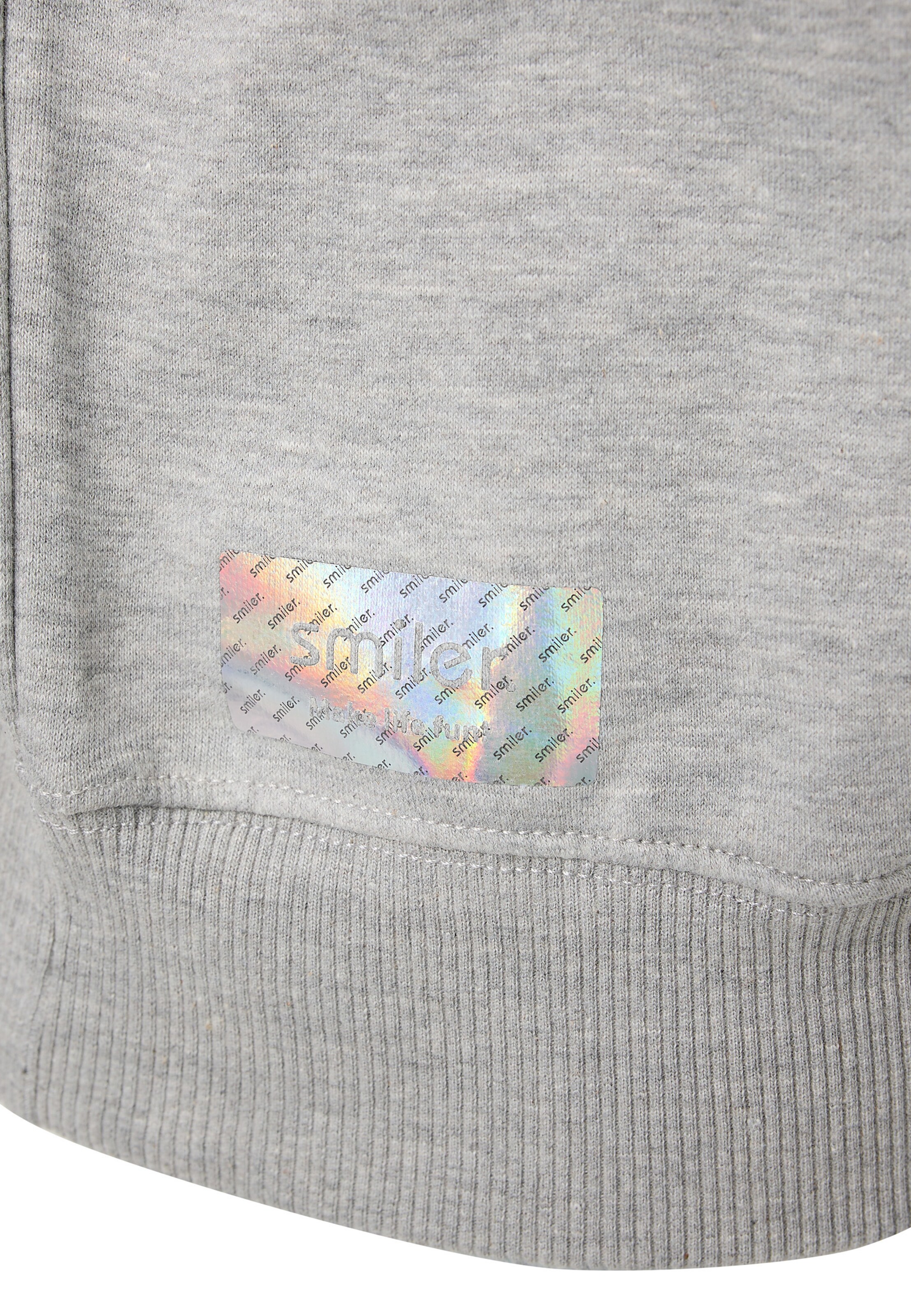 smiler. Sweatshirt 'Happy' in Grijs