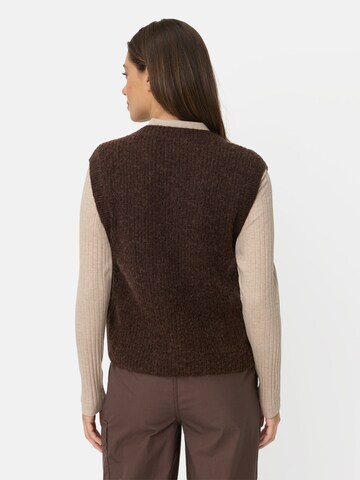 CAMEL ACTIVE Strickweste mit Knopfleiste in Braun