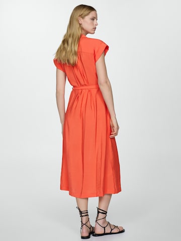 MANGO Sukienka koszulowa 'Travel' w kolorze pomarańczowy