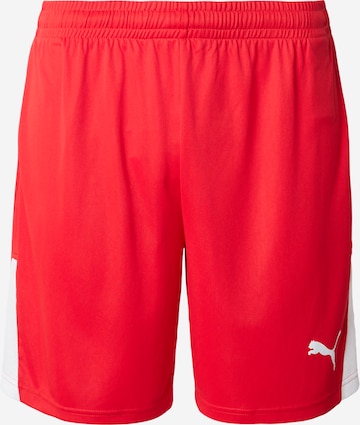 PUMA Regular Sportbroek 'TeamLIGA26' in Rood: voorkant
