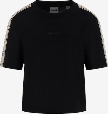 Top 'BRITNEY CROP TEE V3RI08 I3Z14' di GUESS in nero: frontale