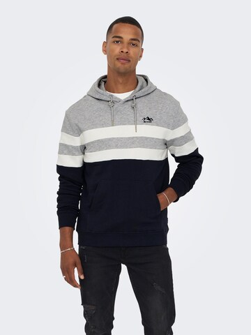 Only & Sons Sweatshirt 'Jacob' in Blue: front