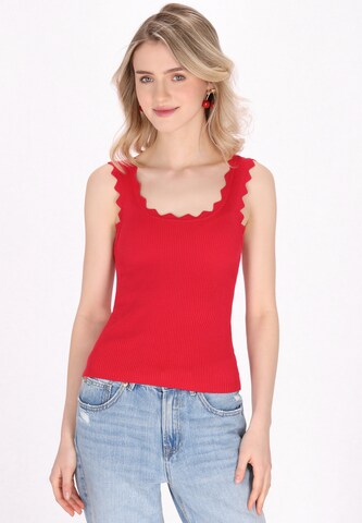 MYMO Knitted Top in Red: front