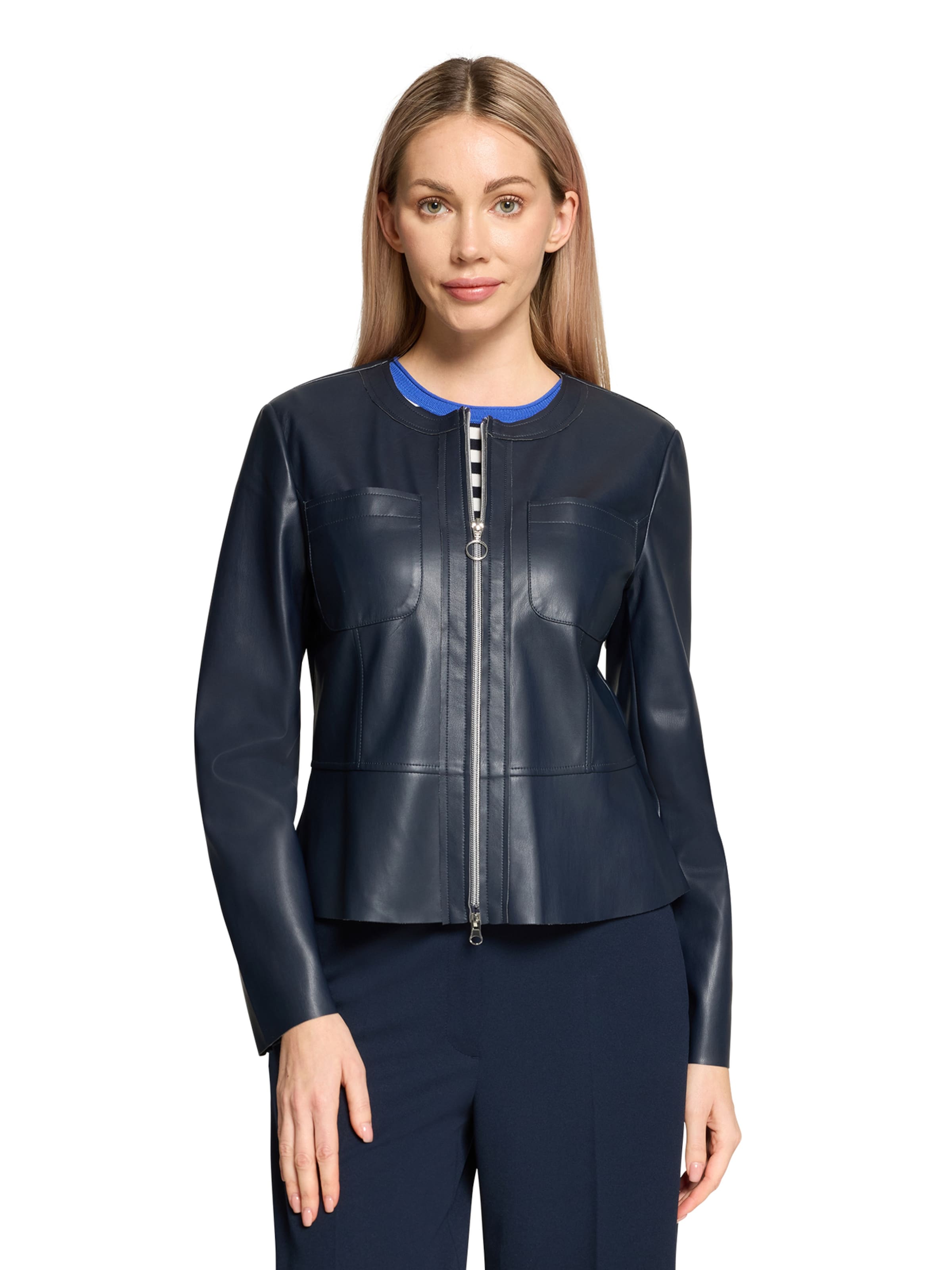 Veste mi-saison Betty Barclay en bleu : devant