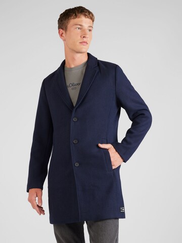 QS by s.Oliver Ανοιξιάτικο και φθινοπωρινό παλτό σε μπλε: μπροστά