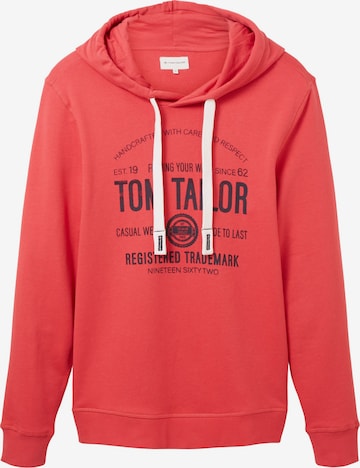 TOM TAILORSweater majica - crvena boja: prednji dio