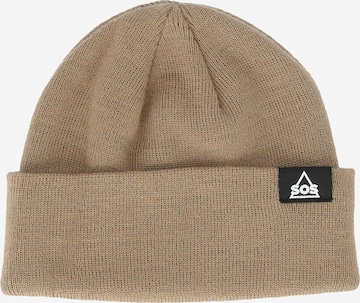 SOS Beanie 'Golte' in Brown: front