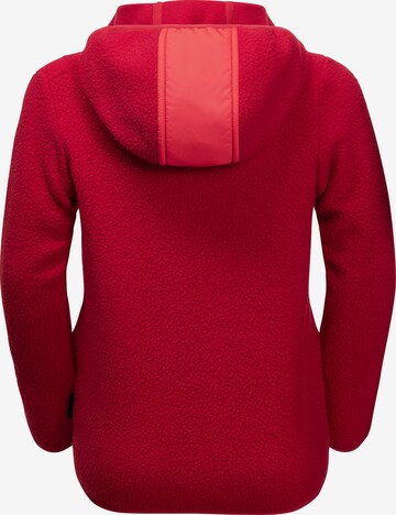 JACK WOLFSKIN Athletic Fleece Jacket in Red