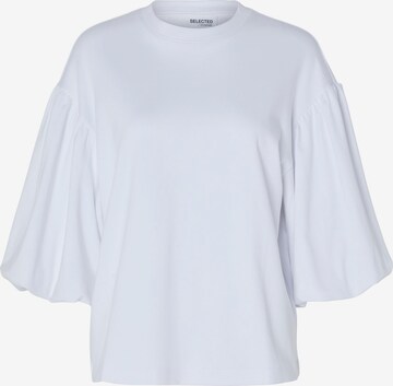 T-shirt SELECTED FEMME en blanc : devant