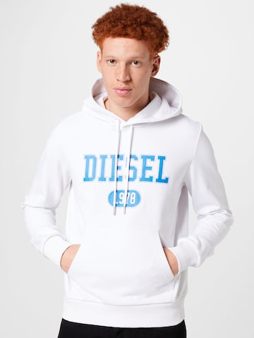 DIESEL Sweatshirt 'S-Ginn' in White: front