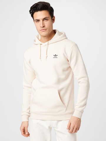 ADIDAS ORIGINALS Rovný strih Mikina 'Adicolor Essentials Trefoil' - biela: predná strana