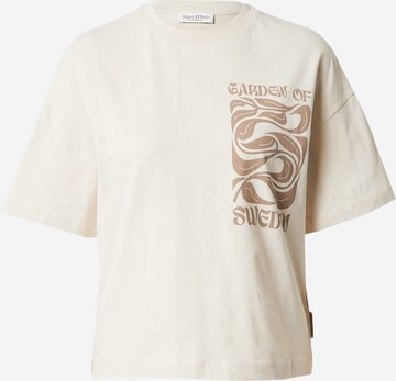 T-shirt Marc O'Polo en beige : devant