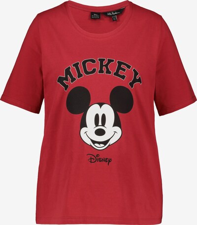 Ulla Popken T-Shirt '795080' in blutrot / schwarz / weiß, Produktansicht