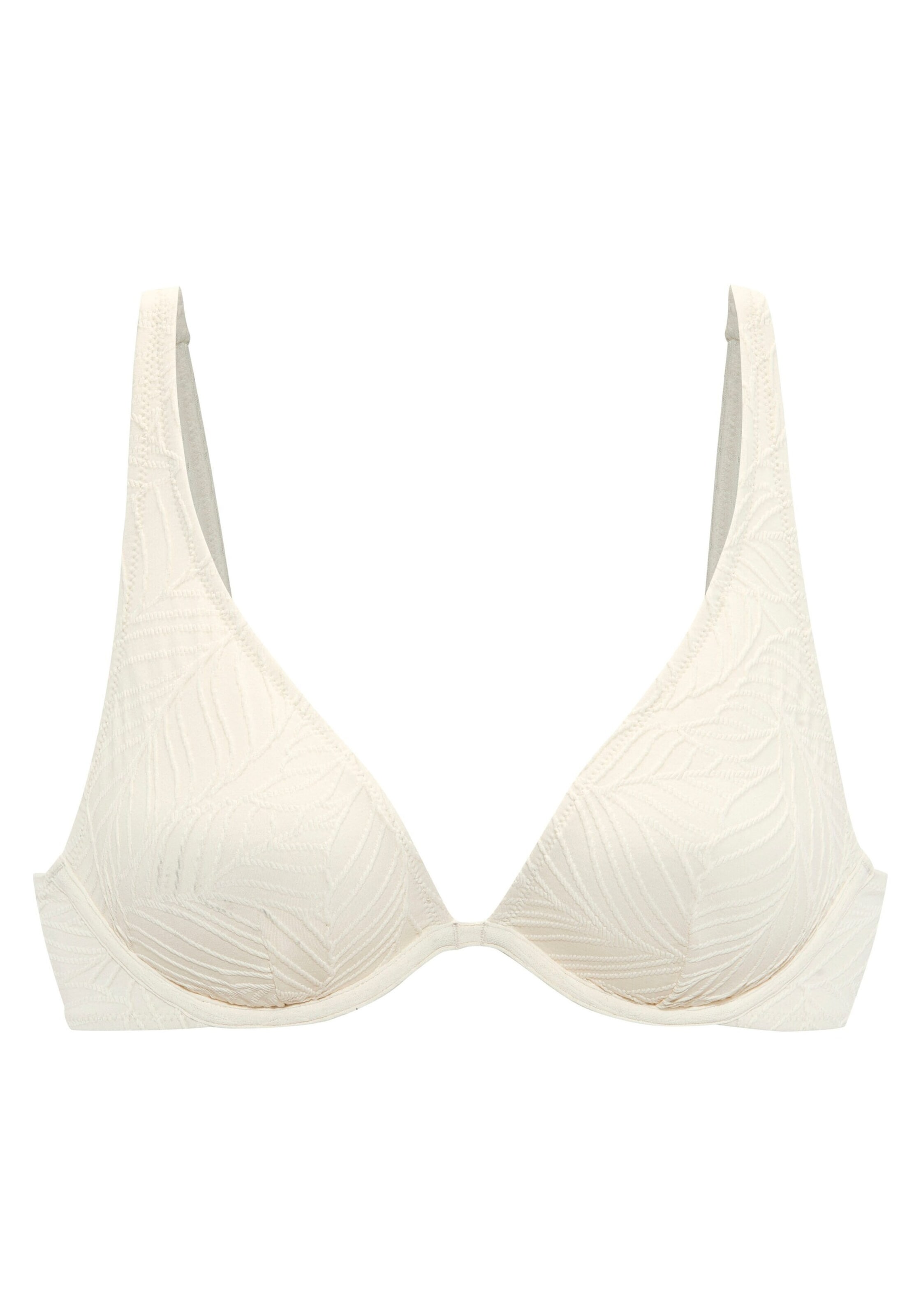LASCANA - Clásico Top de bikini en beige: frente