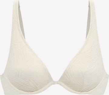 LASCANA - Top de bikini en beige: frente