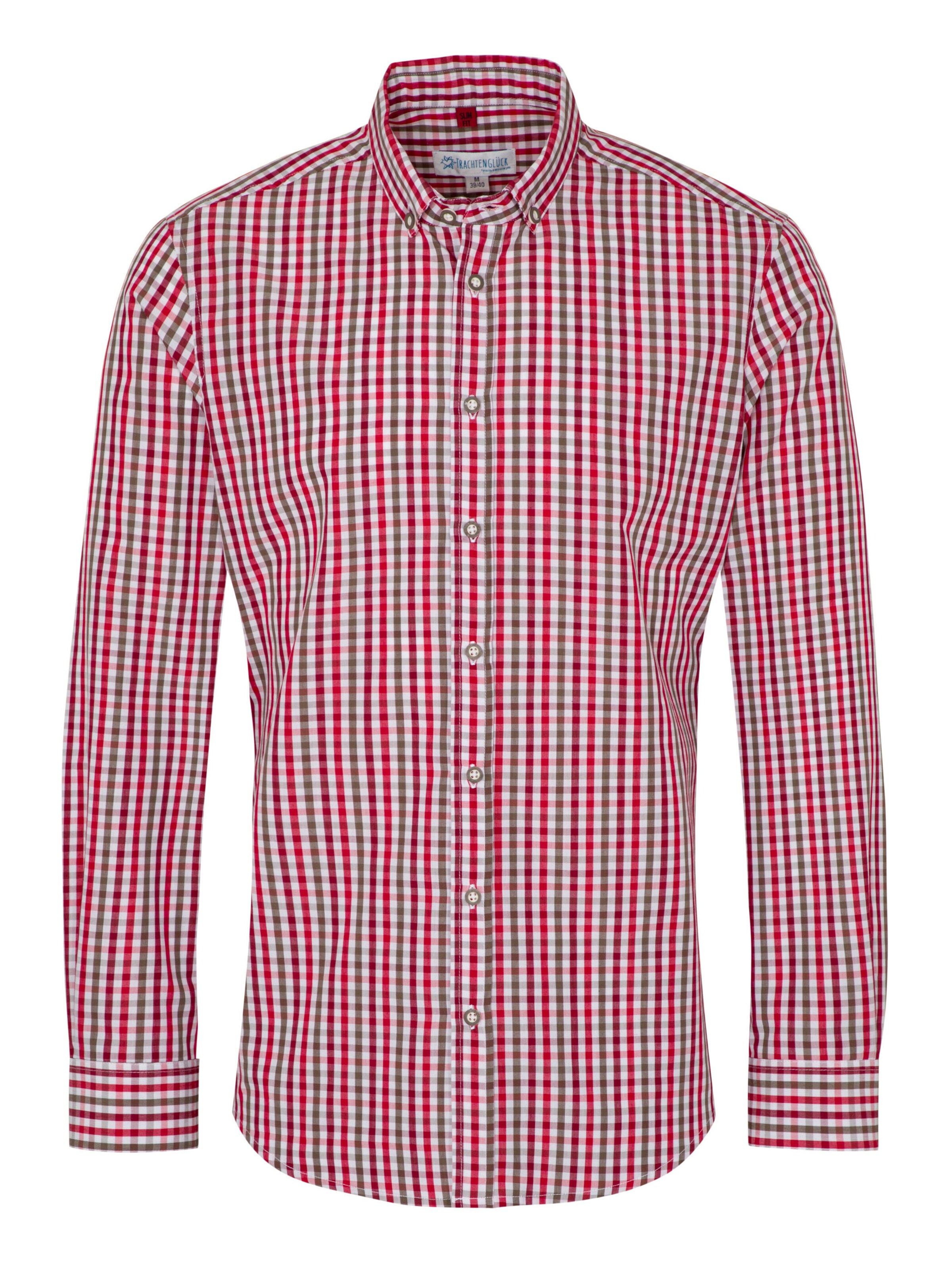 Coupe regular Chemise folklorique SPIETH & WENSKY en rouge : devant