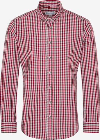 Coupe regular Chemise folklorique SPIETH & WENSKY en rouge : devant