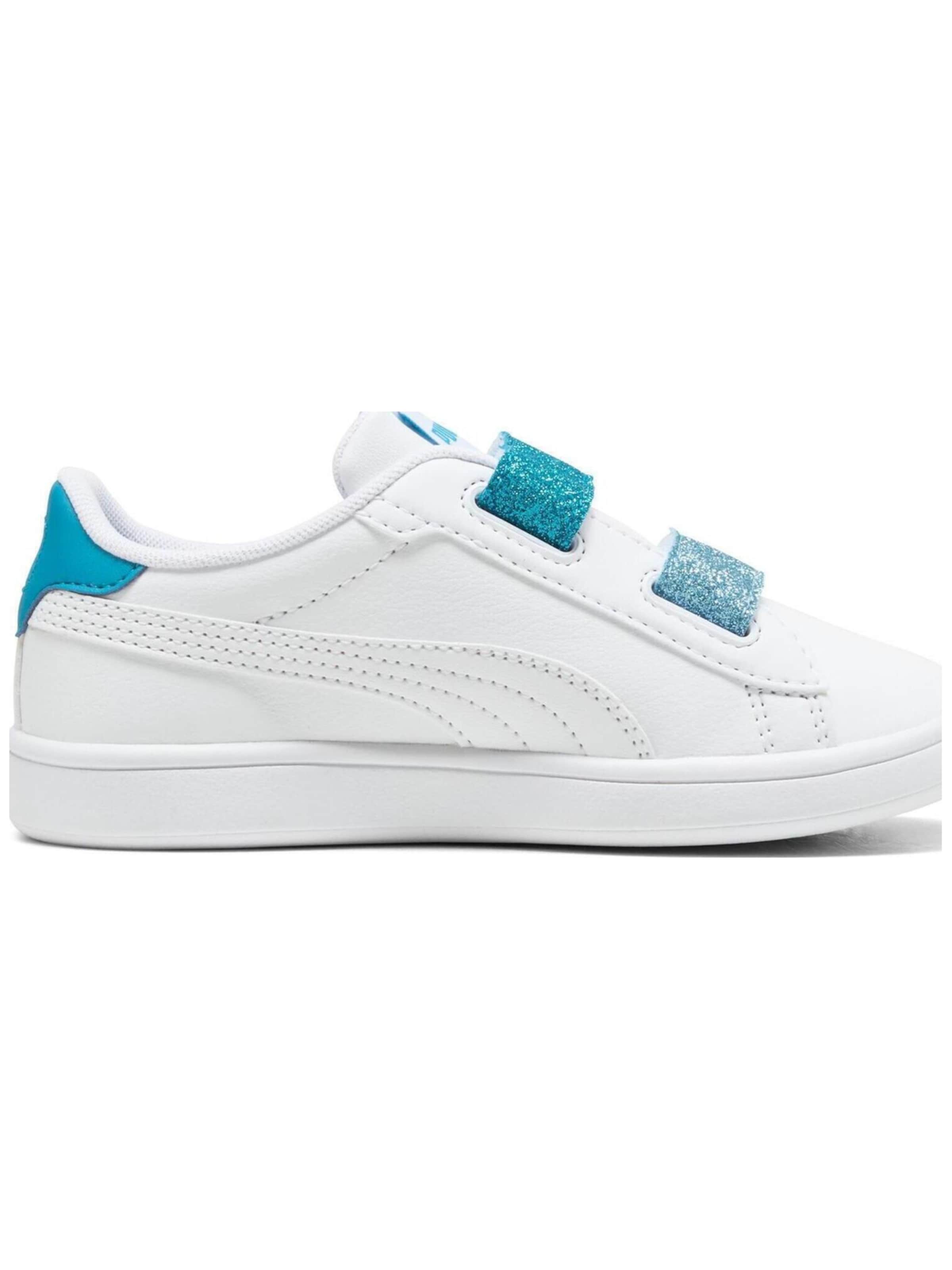 PUMA - Calzado deportivo 'Puma Smash 3.0 L Glitter Velcro V Ps Pum' en blanco