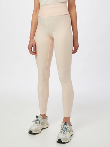 PUMA Skinny Workout Pants in Pink: front