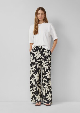 Wide Leg Pantalon s.Oliver en noir : devant