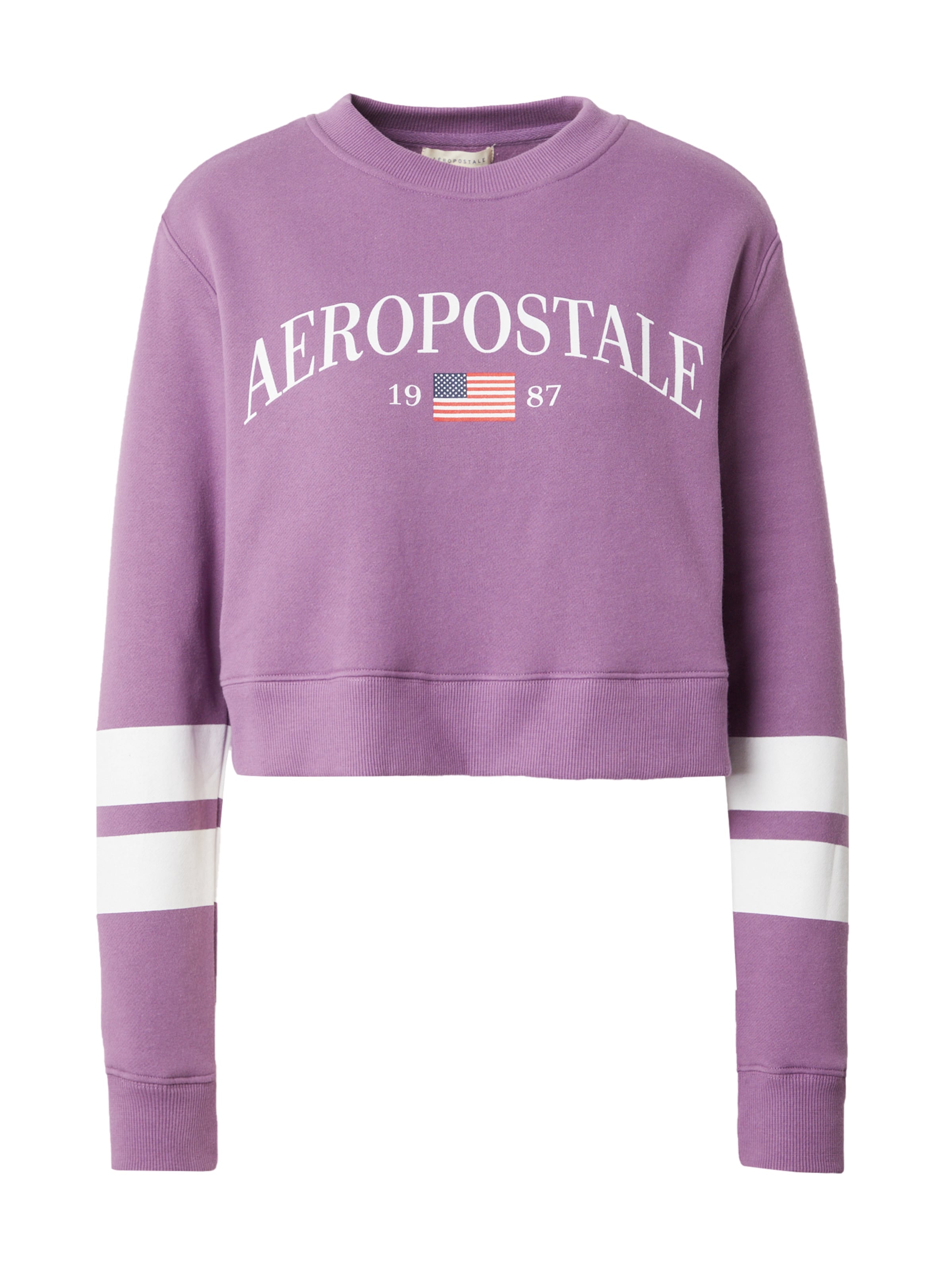 AÉROPOSTALE Sweatshirt 'USA' in Purple: front