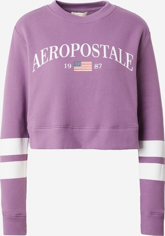 Sweat-shirt 'USA' AÉROPOSTALE en violet : devant