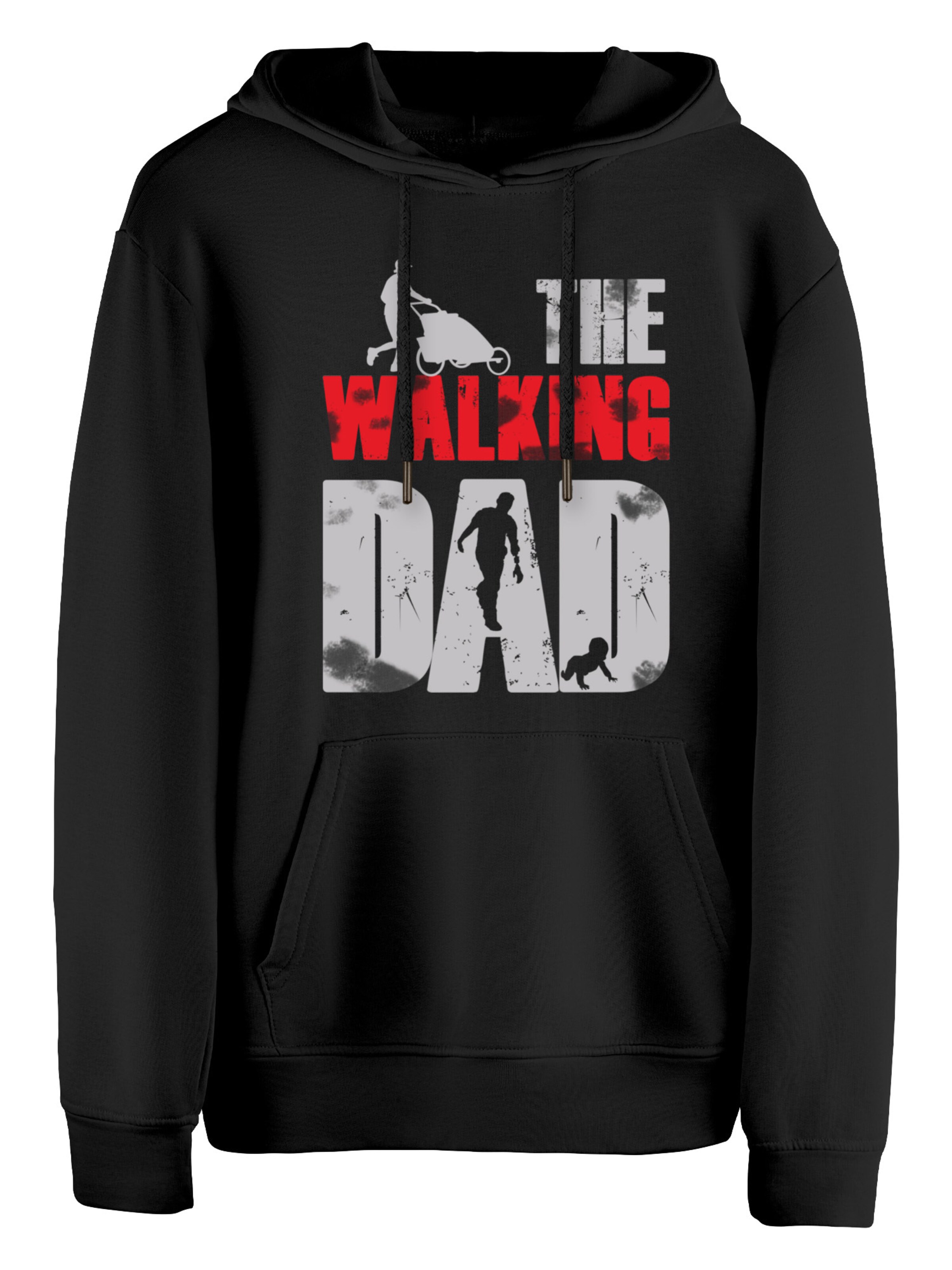 Felpa 'The Walking Dad' di Cotton Prime in nero: frontale