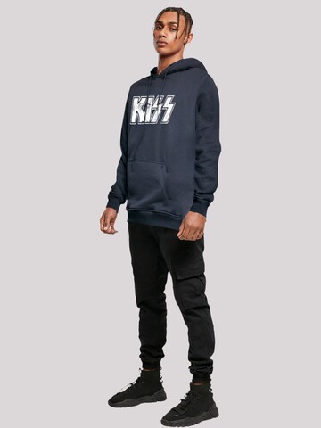 F4NT4STIC Sweatshirt 'Kiss Rock Music Band Vintage Logo' in Blue