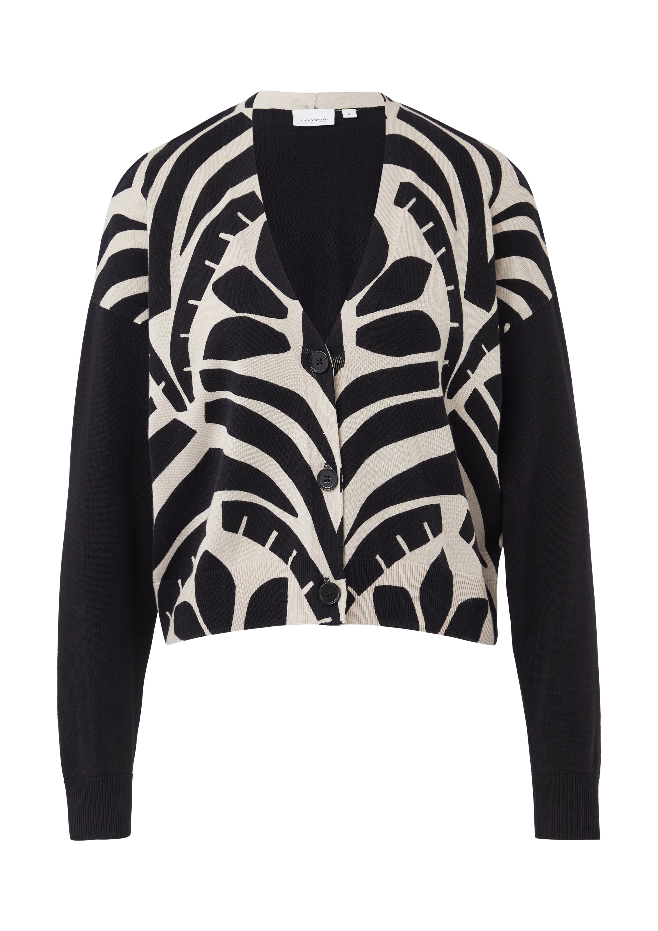 comma casual identity Knit cardigan in Black: front