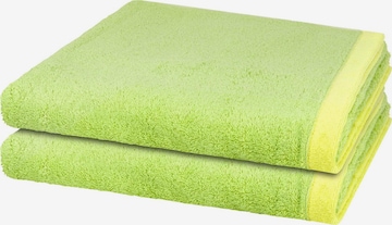 Cawö Handdoek 'Lifestyle Splash' in Groen: voorkant