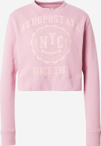 Sweat-shirt AÉROPOSTALE en rose : devant