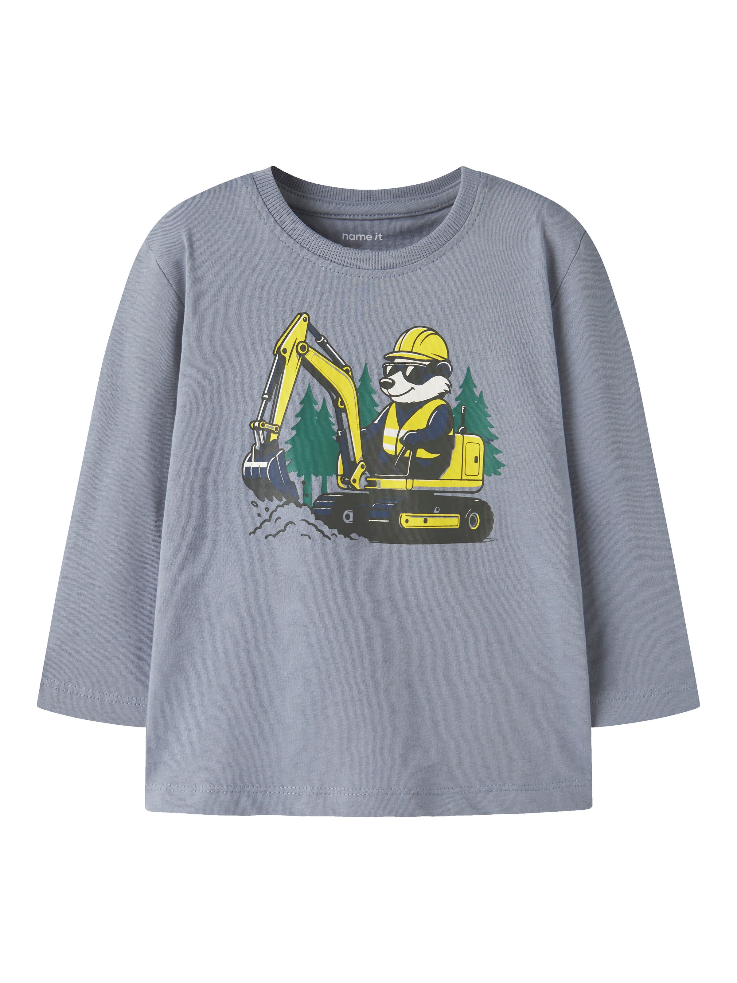 NAME IT T-Shirt 'NMMVAGNO' en 122-128 en bleu-gris / jaune / vert foncé / noir, Vue avec produit